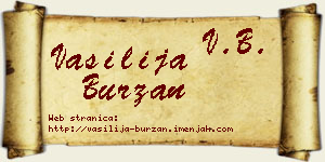 Vasilija Burzan vizit kartica